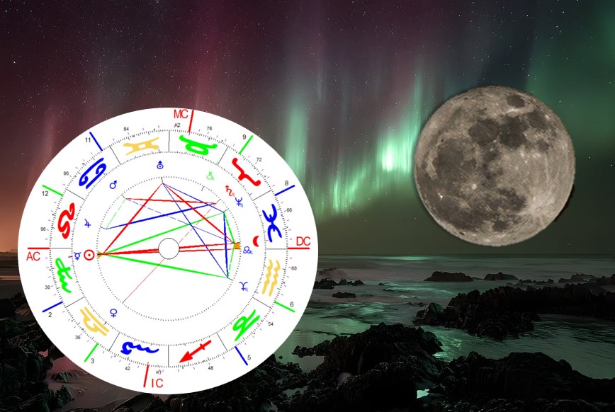 August Vollmond 2026 Bild mit Radix