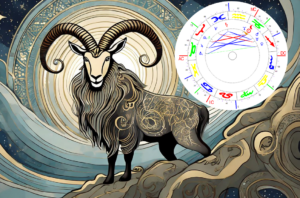 Steinbock Neumond 2024 Bild mit Radix